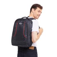 Martinversa TP4 Tas Polo Pria Laptop USB Charger Sekolah Kerja Kanvas Nylon - Hitam