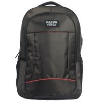 Martinversa TP5 Tas Polo Pria Laptop USB Charger Sekolah Kerja Kanvas Nylon - Coklat