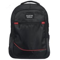 Martinversa TP6 Tas Polo Pria Laptop USB Charger Sekolah Kerja Kanvas Nylon - Hitam