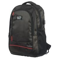 Martinversa TP7 Tas Polo Pria Laptop USB Charger Sekolah Kerja Kanvas Nylon - Coklat