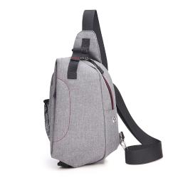 CH21 Tas Selempang Pria Man Slingbag Kanvas Import - Abu Abu