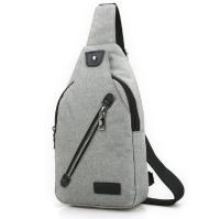 CH3 Tas Selempang Pria Man Slingbag Kanvas Nylon - Abu Abu
