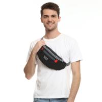 Martinversa CH23 Tas Selempang Pria Pinggang Kanvas Man Waistbag - Hitam