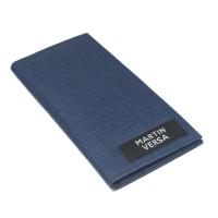 Martinversa WL12 Dompet Kartu Uang Kanvas Panjang Man Wallet - Biru