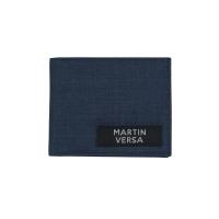Martinversa WL13 Dompet Lipat Uang Persegi Man Wallet Kain Kanvas - Biru