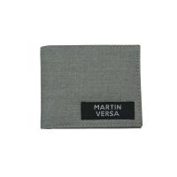 Martinversa WL13 Dompet Lipat Uang Persegi Man Wallet Kain Kanvas - Abu Abu