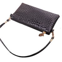 WL6 Wallet Woman Import PU Leather Black Glossy