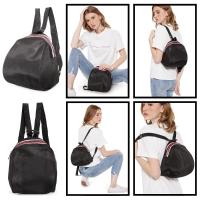 Martinversa TRW22 Tas Ransel Mini Wanita Backpack Kanvas Nylon Polos Plain - Hitam