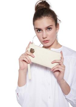 WL11 Wallet Coin Wanita Kartu Import PU Leather Beige