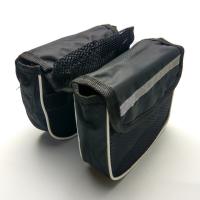 Martinversa SP4 Tas 2 in 1 Sepeda Frame Kantong Simple Kanvas Jaring Gowes Sadel Bike - Hitam