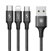 Baseus Rapid Series 3 in 1 Charging Cable Black