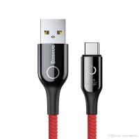 Baseus C-Shaped Light Type C 3A Fast Charging Red