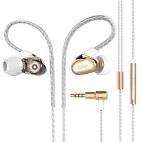 Remax RM-580 Headset Earphone Dual Driver White