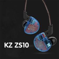 Knowledge Zenith KZ ZS10 Earphone HiFi IEM Blue