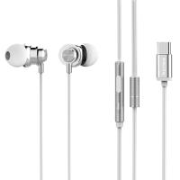 Plextone X56M Metal Headset Type C Earphone Stereo Microphone Silver
