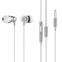 Plextone X56M Metal Headset Jack Earphone Stereo Microphone Silver