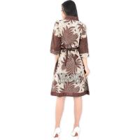 Ghea Batik Tunic Dress + Waist Tie - DASAR PUTIH (XL)