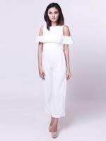 Lolerei Frilled Jumpsuit - Jumpsuit Wanita - WHITE