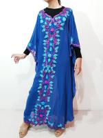 FAYE Kaftan Dress Muslim Lebaran (Tanpa Iner)-BLUE