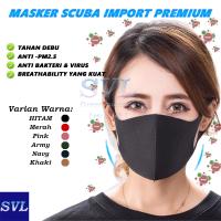 Masker Kain Scuba Impor Anti Virus / Corona - Premium Ready Stock