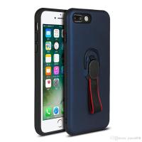 Case Apple Iphone 8 Plus Stand Ring Holder Magnet Bumper Matte Casing BLUE NAVY