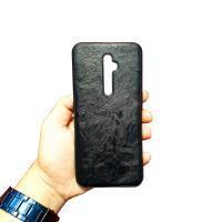 [ PREMIUM } Oppo Reno2 f Softcase Premium Leather Casing Case Kulit Slim Silikon Hitam