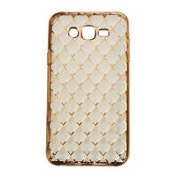 Nice 3D Diamonds Electroplate Grip Case SAMSUNG J7 Gold