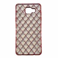 Nice 3D Diamonds Electroplate Grip Case untuk SAMSUNG A510 - Rose Gold