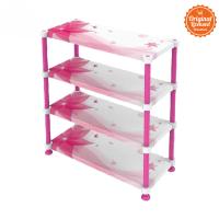 L.Blend Rak Serbaguna Susun 4 Sakura Pink