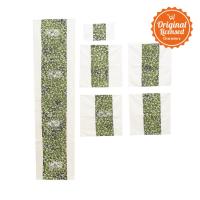 L.Blend Godho Satu Set Sarung Bantal Sofa dan Meja Batik Hijau