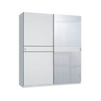 Anya-Living Lemari Pakaian Pintu Geser Crown White