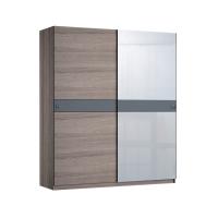 Anya-Living Lemari Pakaian Pintu Geser Crown Grey
