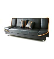 Anya Living Saigon Sofa Bed Hitam Garis Orange - Gratis Kirim JABODETABEK