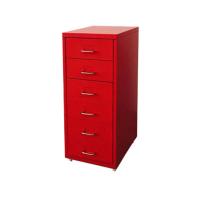 Lemari Iron / Besi 6 Drawer - Merah - Free Ongkir Jabodetabek, Bandung & Surabaya