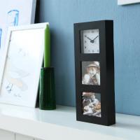 Jam Foto Frame 3 Susun - Hitam - Free Ongkir Jabodetabek, Bandung & Surabaya
