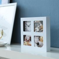 Jam Foto Frame 2x2 Kubus - Putih - Free Ongkir Jabodetabek, Bandung & Surabaya