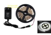 Paket (Tinggal Pakai!!) led strip smd 3528/2835 ip 33 ip33 indoor Warna putih 5 meter