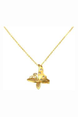 Tiaria Necklace KZCN058-A Aksesoris Kalung Lapis Emas