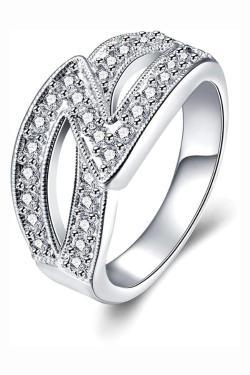 Tiaria Ring LKNSPCR725-7 Aksesoris Cincin Lapis Silver