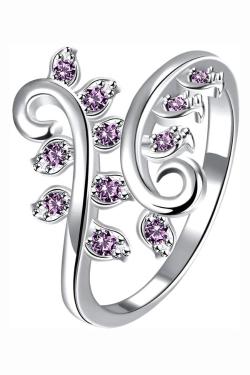 Tiaria Ring SPR067-C-7 Aksesoris Cincin Lapis Silver
