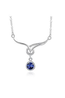 Tiaria Necklace LKNSPCN482 Aksesoris Kalung Lapis Silver
