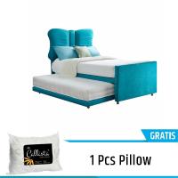 Luxio 2 in 1 Full Set with Headboard Butterfly 100x200cm - Gratis Kirim JABODETABEK