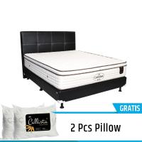 The Luxe Cadena Springbed HB Elegance Full Set Putih 160x200cm - Gratis Kirim JABODETABEK