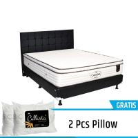 The Luxe Cadena Springbed HB Sydney Full Set Putih 180x200cm - Gratis Kirim JABODETABEK