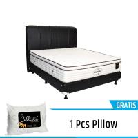 The Luxe Cadena Springbed HB Vadia Full Set Putih 100x200cm - Gratis Kirim JABODETABEK