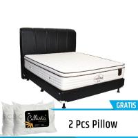The Luxe Cadena Springbed HB Vadia Full Set Putih 160x200cm - Gratis Kirim JABODETABEK