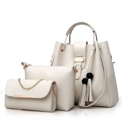 NEW Hobo Tote Shoulder Sling Bag 3 In 1 For Women - Beige
