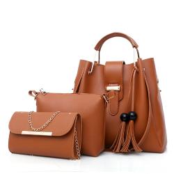 NEW Hobo Tote Shoulder Sling Bag 3 In 1 For Women - Brown