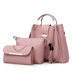 NEW Hobo Tote Shoulder Sling Bag 3 In 1 For Women - Pink