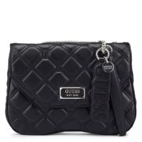 Guess Lolli Flap Design Quilted Crossbody Bag - Black